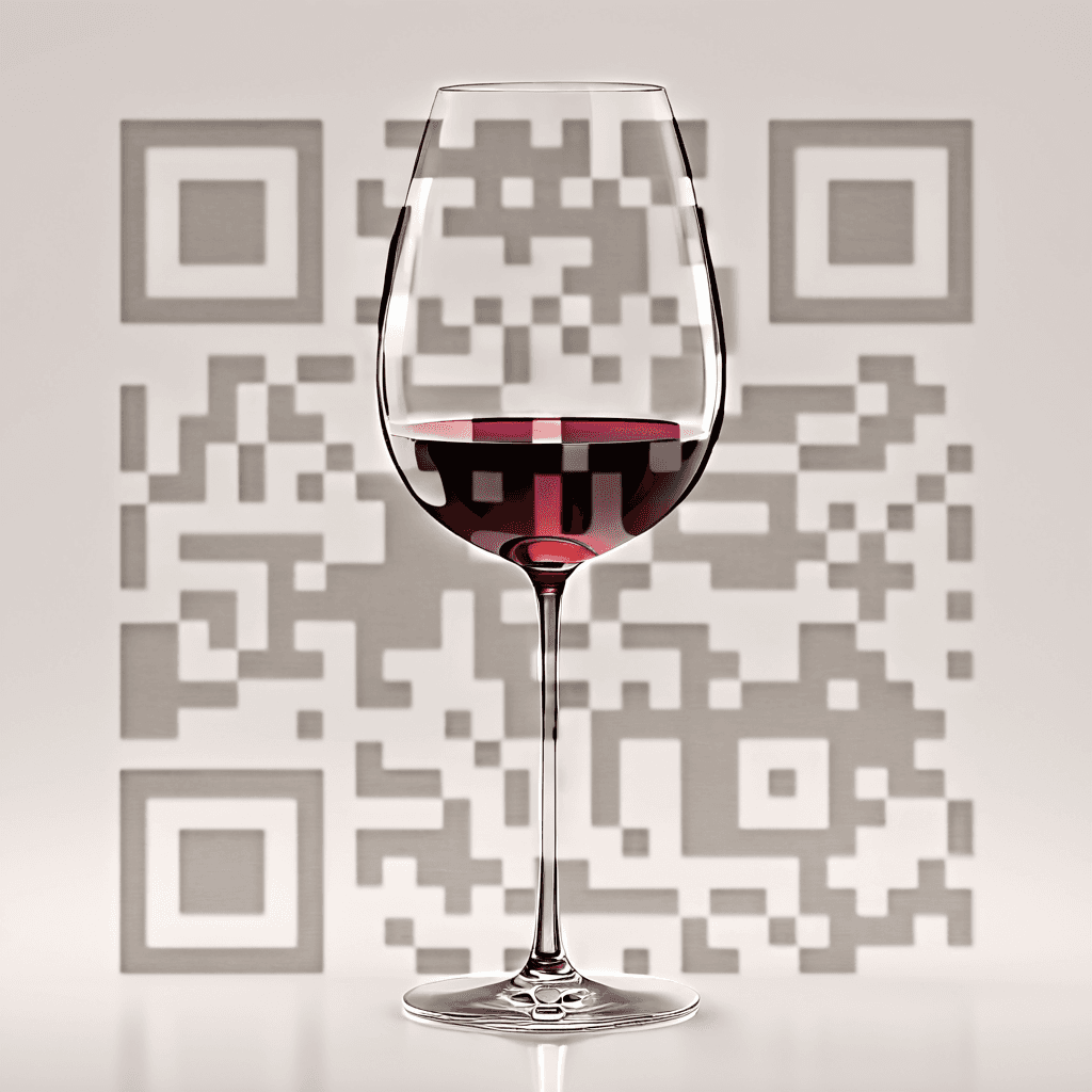 QR artístico de Wine — diseño de Comida y Bebidas