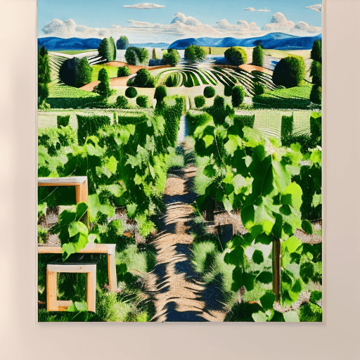 Vineyard artistic QR code — Nature design