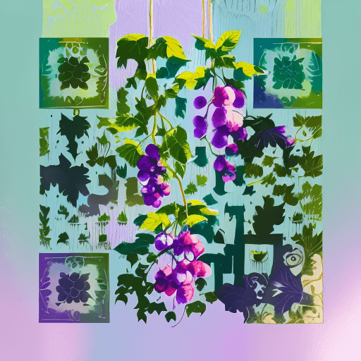 QR artístico de Grapes — diseño de Comida y Bebidas
