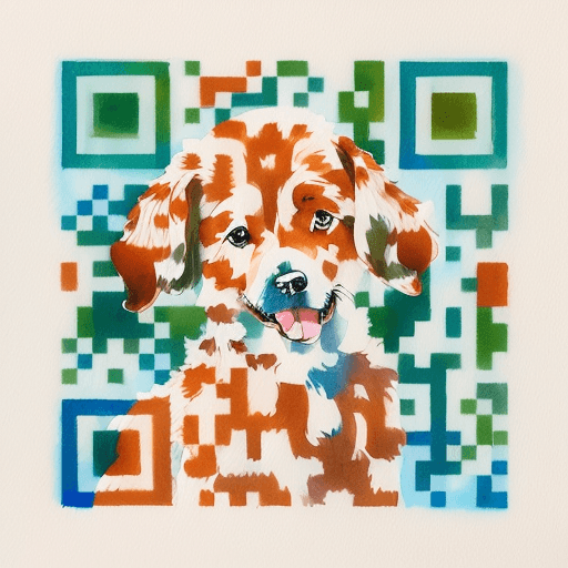 QR artístico de Dog — diseño de Animales