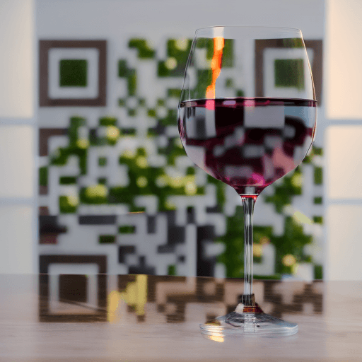 QR artístico de Wine — diseño de Comida y Bebidas