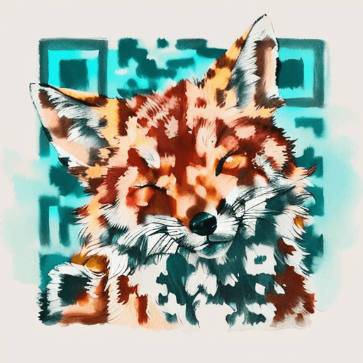 Fox artistic QR code — Animals design