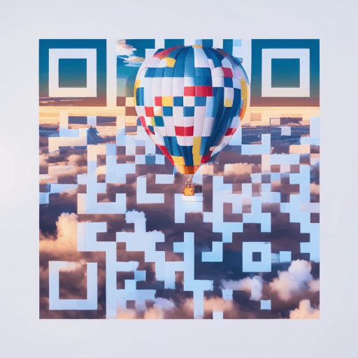 QR artístico de Balloon — diseño de Vehículos y Transporte