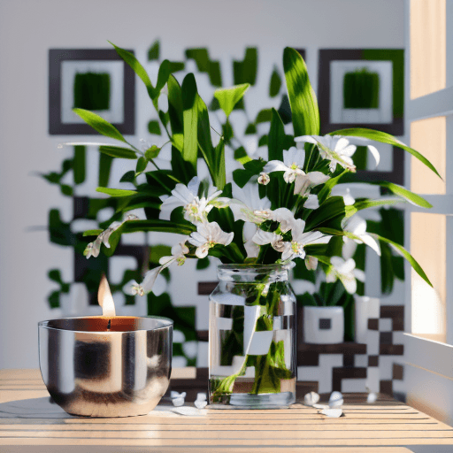 Spa artistic QR code — Flowers design