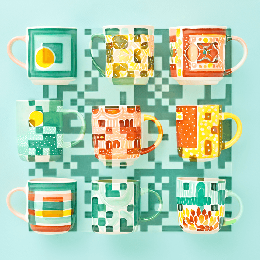 Cup artistic QR code — Objects & Technology design
