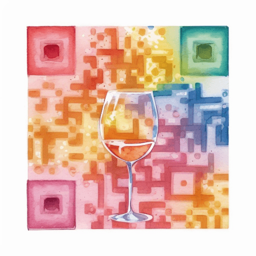 Wine artistic QR code — Food & Drinks design