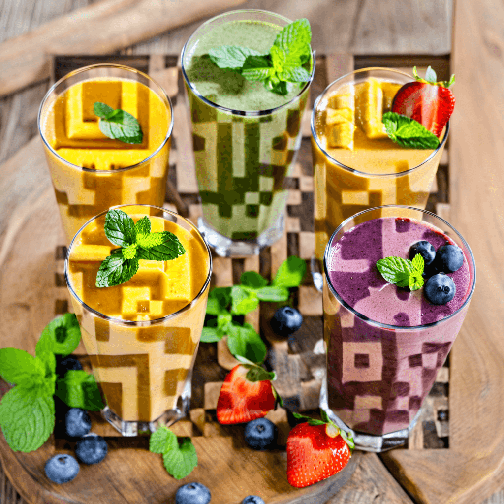 QR artístico de Milkshake — diseño de Comida y Bebidas