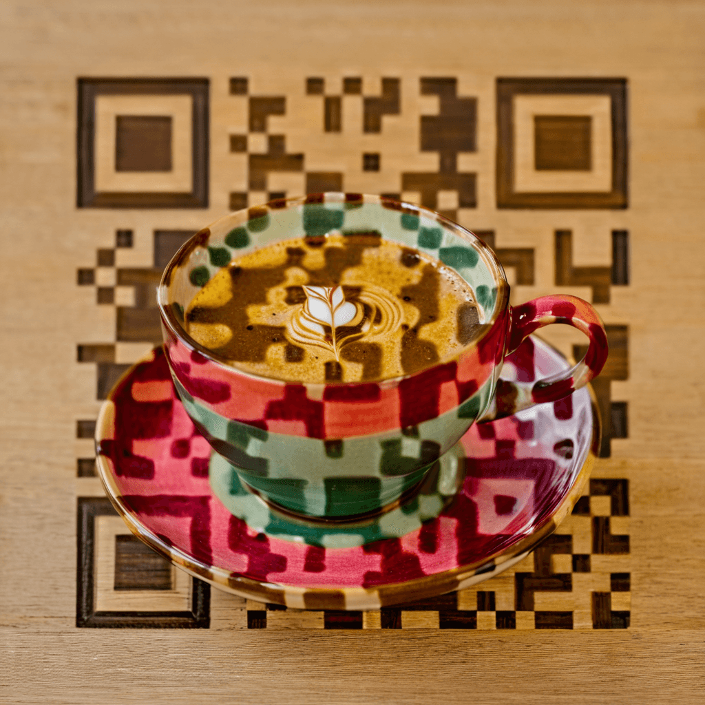 QR artístico de Coffee — diseño de Comida y Bebidas