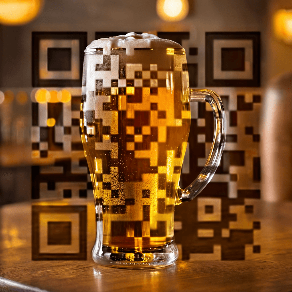QR artístico de Beer — diseño de Comida y Bebidas