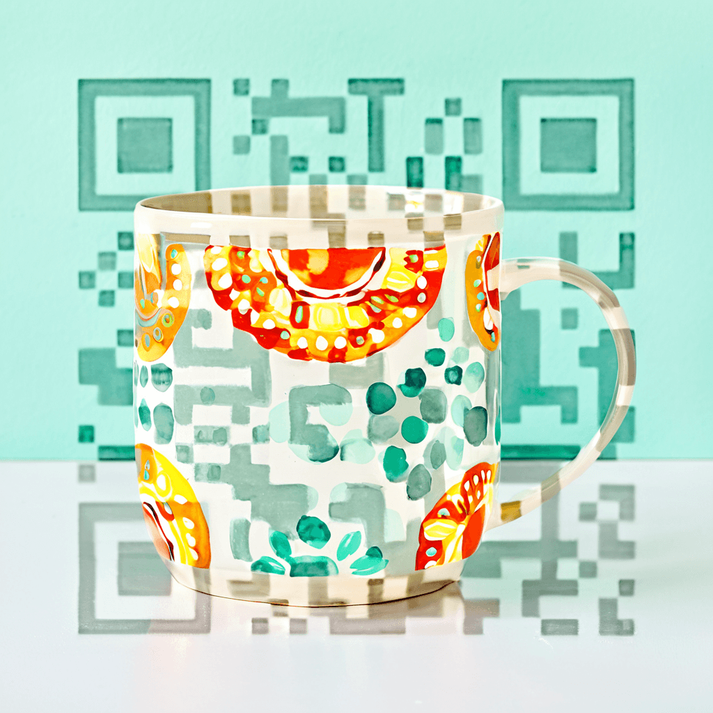 Cup artistic QR code — Objects & Technology design