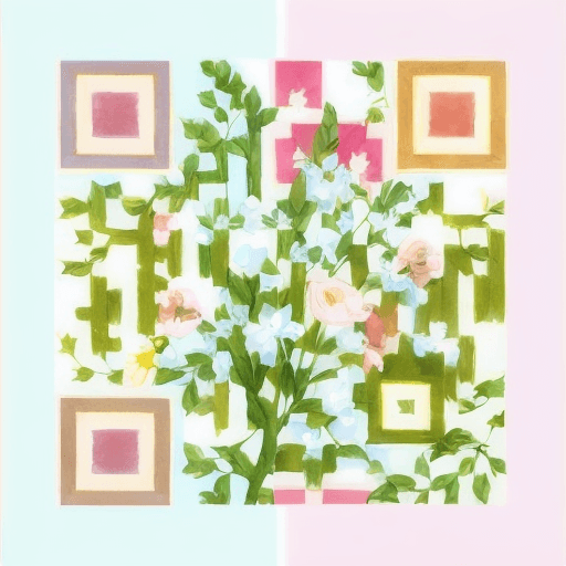 Flowers artistic QR code